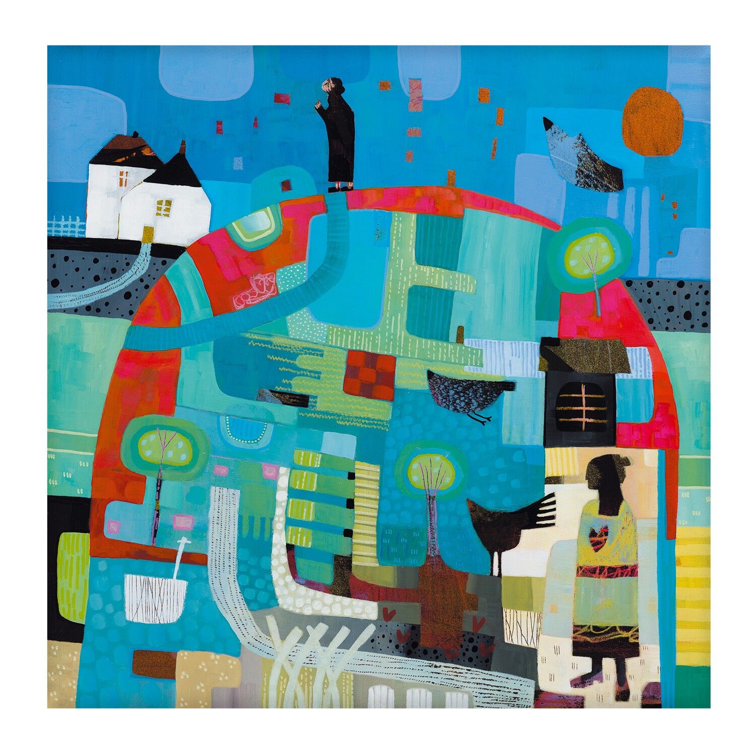 In cima al mondo carta d'arte vuota