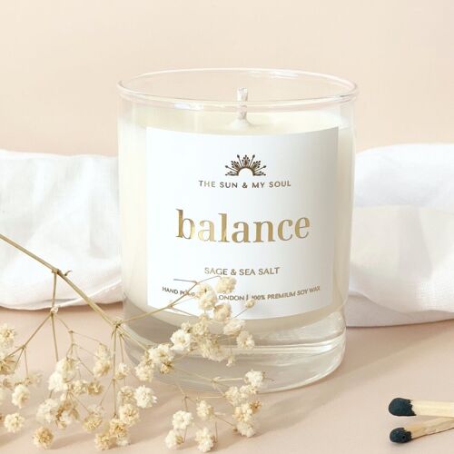 Balance - Sage Sea Salt Scented Soy Candle in Gift Box