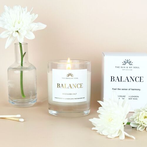 Balance - Sage Sea Salt Scented Soy Candle in Gift Box