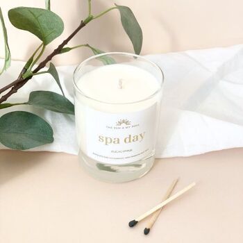 Spa Day - Bougie de soja parfumée à l'eucalyptus dans une boîte cadeau 2