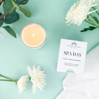 Cadeau de bougie de luxe pour une journée au spa⎜Parfum frais d'eucalyptus, cire de soja 1