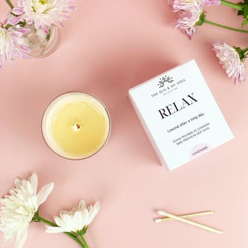 Relax Luxury Candle Gift⎜Calming Lavender Scent, Soy Wax