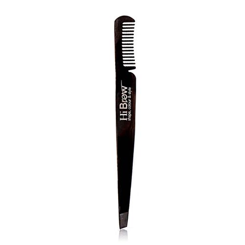 Hi Brow Black Titanium Tweezers with Comb