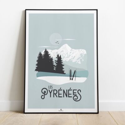 Póster A5 en lote de 5 - Los Pirineos