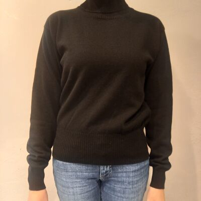 Pure cashmere turtleneck sweater for women