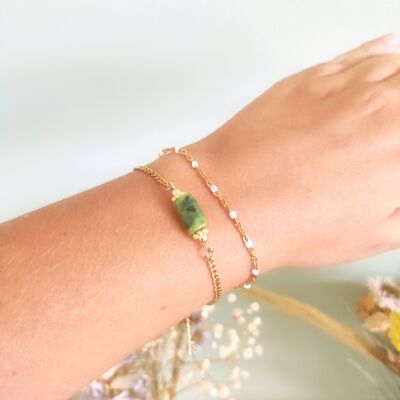 MEGARA green jade bracelet