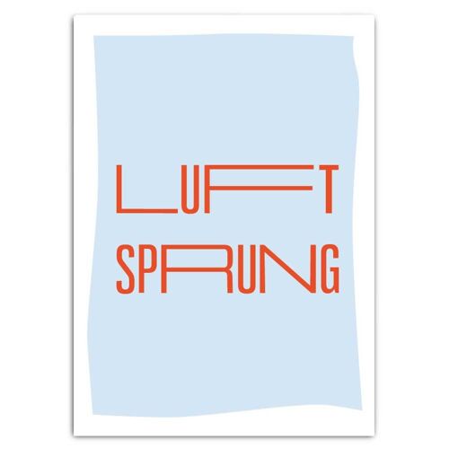 Postkarte TYPO Luftsprung