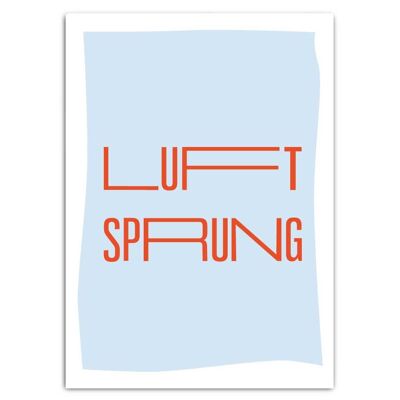 Postkarte TYPO Luftsprung