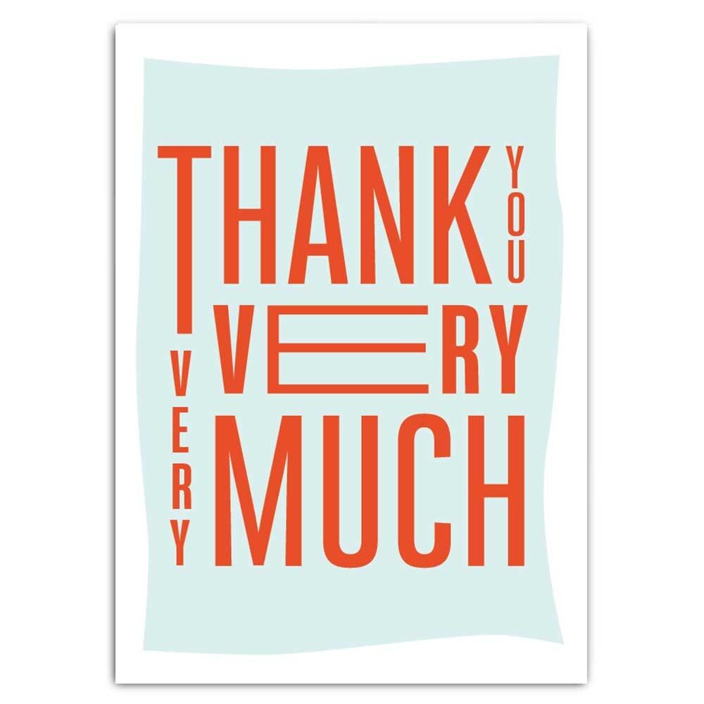 Postkarte TYPO Thank you very much