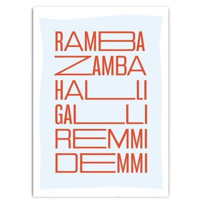Carte postale TYPO RambaZamba…