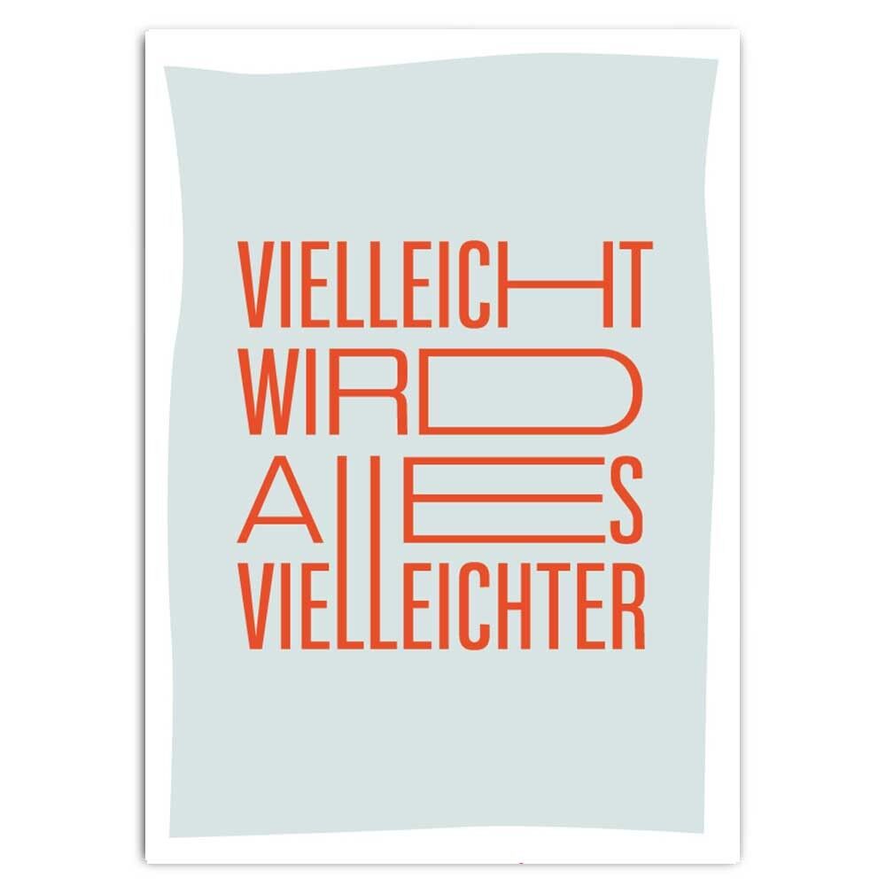 Postcard TYPO Maybe everything will become a maybe