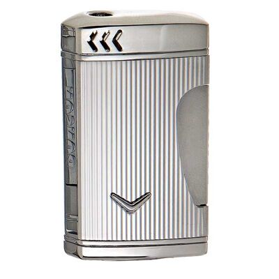 RONSON SUPER COMET LIGHTER SILVER WITH STRIPES RCL10711