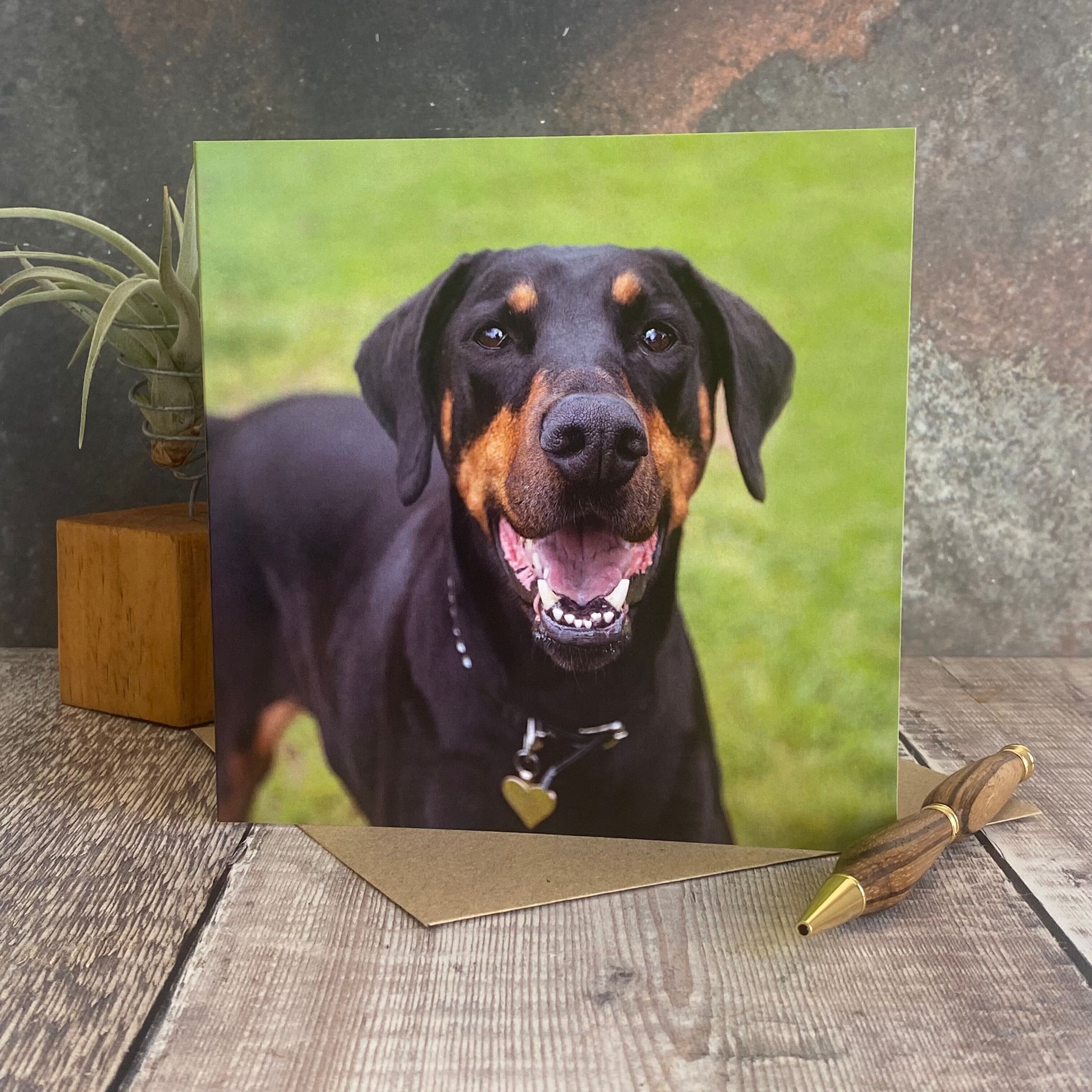 Dobermann-Hund-Grußkarte