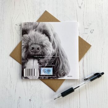 Carte de vœux pour chien Cockapoo - carte de vœux pour chien vierge 2