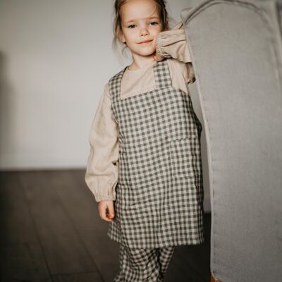 Grembiule scamiciato in lino per bambini DIRVOLIRA