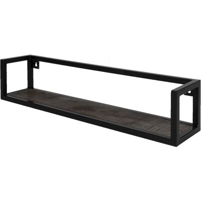 Wall shelf Vintage Black Mango Wood 60 cm