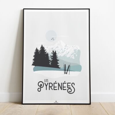 A5 poster in a set of 5 - The Pyrenees