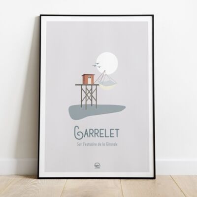 A5-Poster im 5er-Set - Carrelet „Das Wahrzeichen der Gironde“