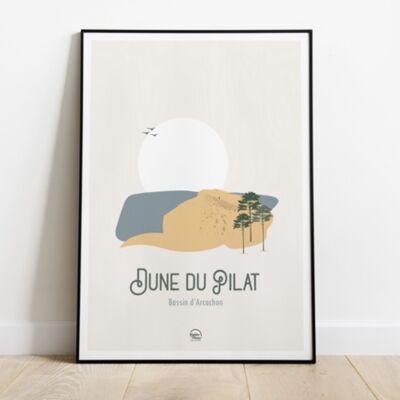 Póster A5 en un juego de 5 - La Dune du Pilat “Sanded Grandeur”