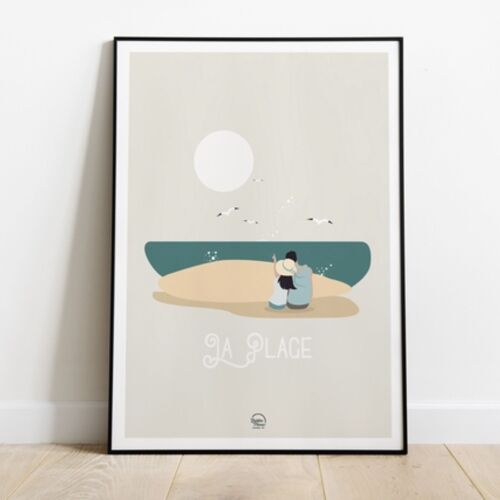 Affiche A5 par lot de 5 - La plage " Parenthèses Marine "