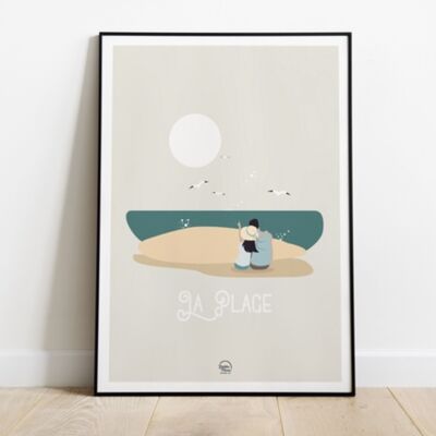 A5 poster in a set of 5 - The beach "Marine Parentheses"