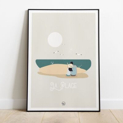 Affiche A4 par lot de 5 - La plage " Parenthèses Marine "