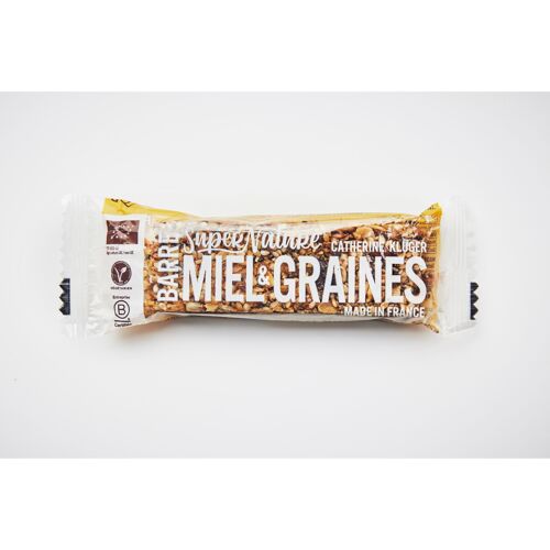Barres Miel & Graines en carton de 96 barres de 35 g