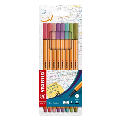 Etui carton x 8 STABILO point 88 - coloris "cocooning"