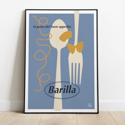 Póster A5 en lote de 5 - Pasta Barilla “Buon appetito”