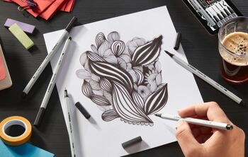 Feutres de dessin - Etui carton x 5 STABILO Creative Tips 3