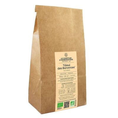 Brácteas Tilleuil des baronnies orgánicas Francia - Paquete Maxi 50G