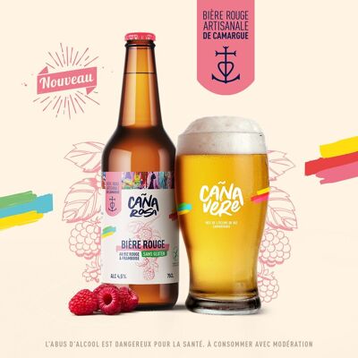 NOUVEAUTÉ - BIÈRE BLONDE SANS GLUTEN AU RIZ DE CAMARGUE IGP ROUGE - 75 CL