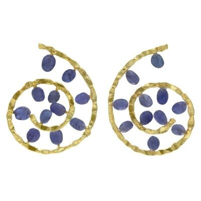 Pictus deluxe blue tanzanite earrings