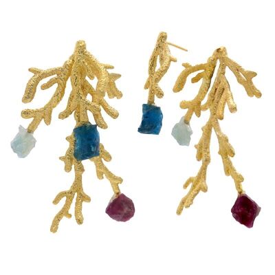 Multicolor detachable Gobiidae earrings