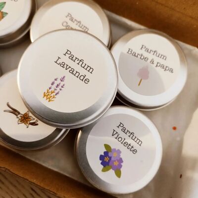 Mini personalized and scented candle
