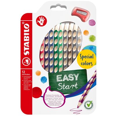 Lápices de colores - Estuche de cartón x 12 STABILO EASYcolors diestros colores divertidos