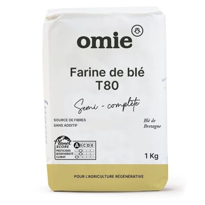 Farine de blé T80 de Bretagne
