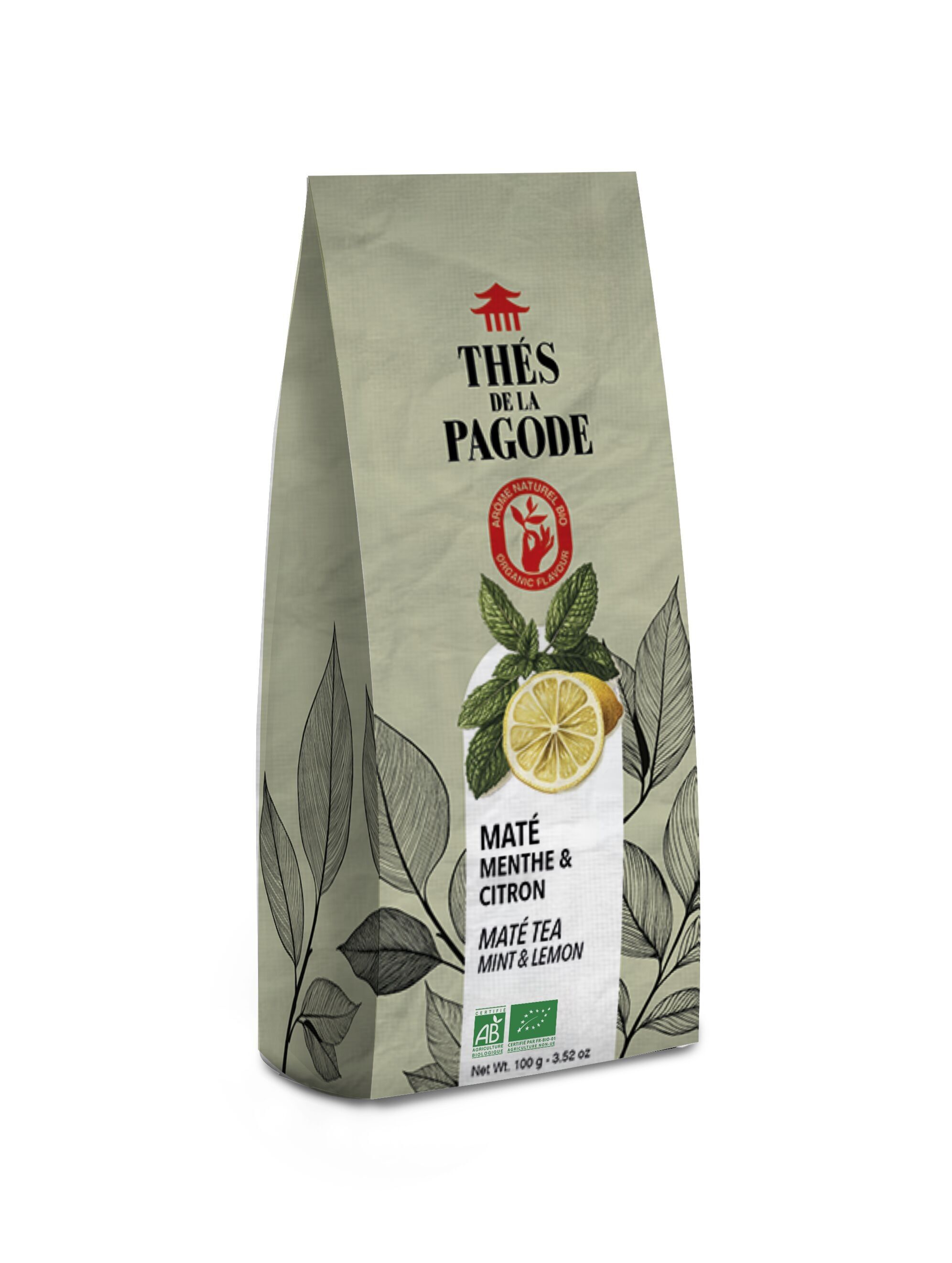 Mate orgánico de menta y limón - granel 100g