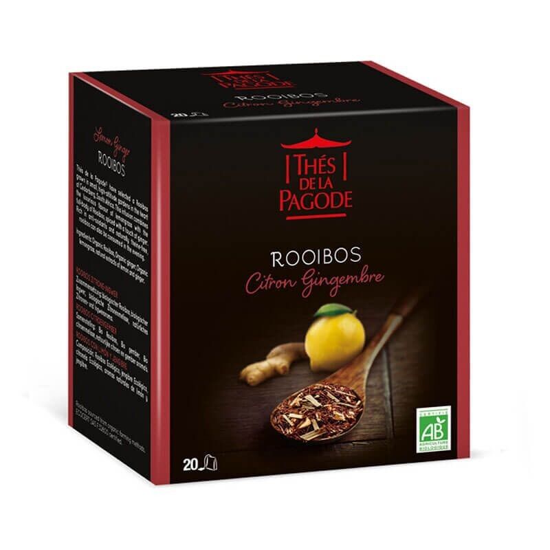 Rooibos limone e zenzero biologico - 20 bustine di tè