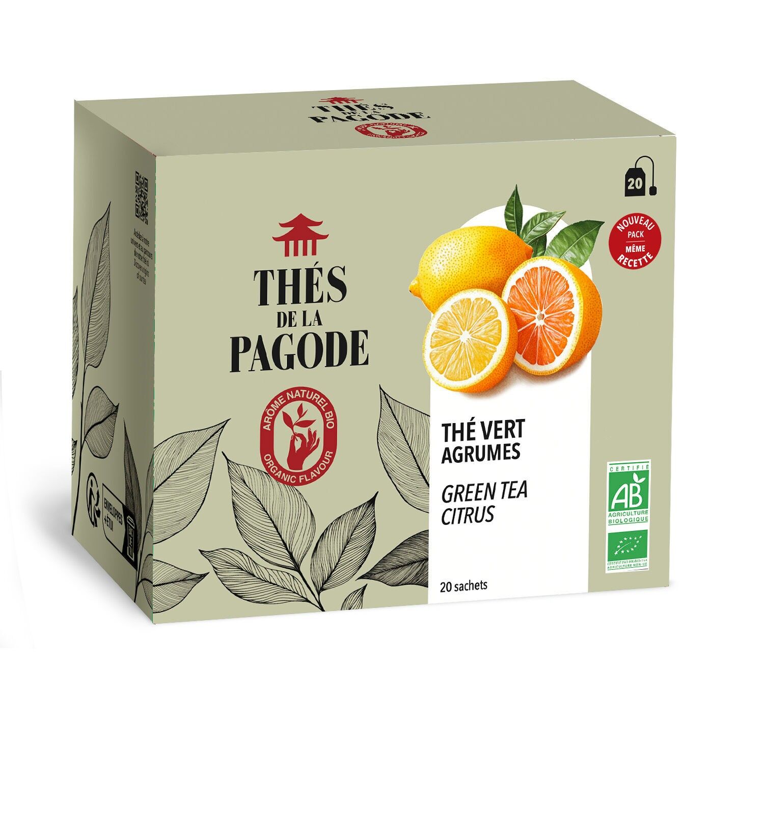 Organic citrus green tea - 20 tea bags