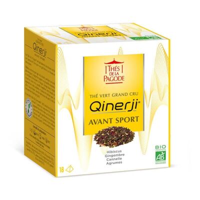 Thé vert bio Qinerji avant sport - 18 sachets