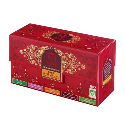 “Inde & Merveilles” box - 3 teas, 1 infusion and 1 organic rooibos