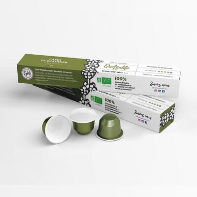 CAFÉ CAPSULES QUETZALITO BIO - GUATEMALA X10 | COMPATIBLES NESPRESSO® X10