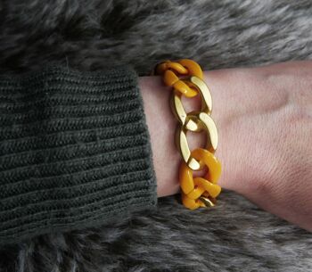 Bracelets Mailles acryliques MIA variations dorées 6