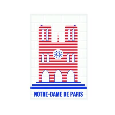 Gestreifter Notre-Dame-Metallmagnet (5er-Set)