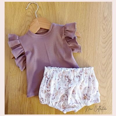 Bloomer flowers purple/camel & shirt purple