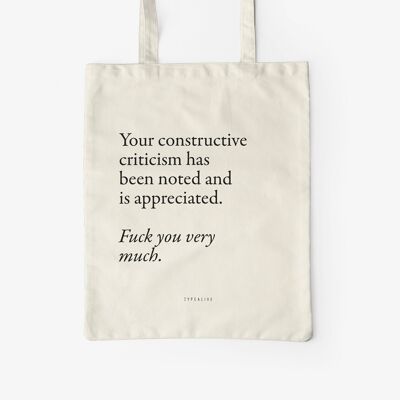 Cotton bag / Constructive Criticism