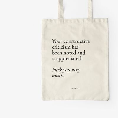 Cotton bag / Constructive Criticism