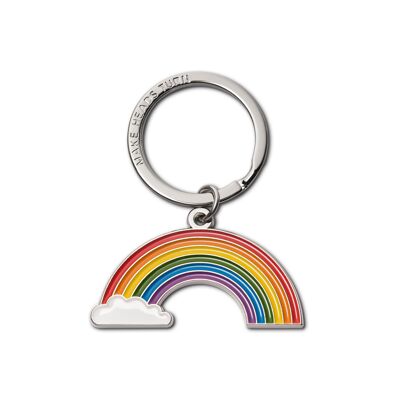 Emaille-Schlüsselanhänger „Regenbogen“