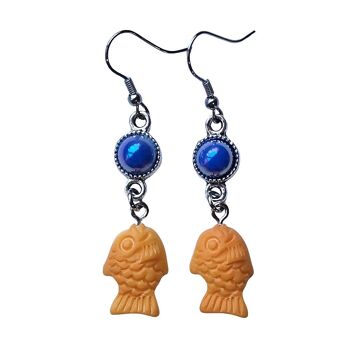 Boucles d'oreilles poisson Taiyaki